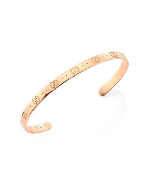 gucci icon rose gold bracelet|Gucci bracelets for men gold.